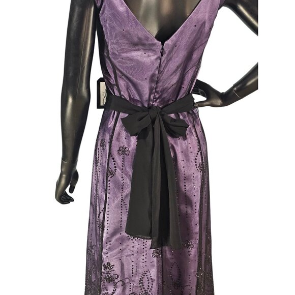 Purple/Black Sparkle Party Dress - Onyx Nites - Picture 6 of 8